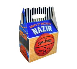 Basketball theme party, Basketball party favor, personalized gable favor box