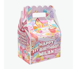 Candy Land Sweets and Treats Birthday Party Favor Gable Box