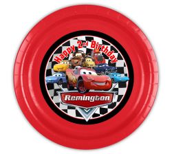 Cars Movie Party Plates 9 inch Meal Size, 12 count