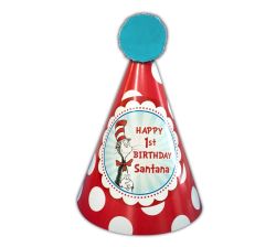 Cat in the Hat Birthday Party, Personalized Party Hats