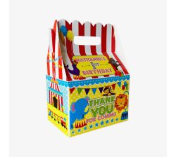Circus Animals Train Birthday Party Favor Gable Box