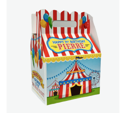 Circus Carnival Red, Yellow, Blue Party Favor Box