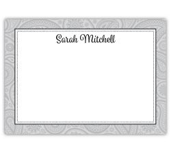 Classic Paisley Black Tie Note Card