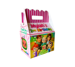 Cocomelon Birthday Party Favor Gable Box Pink Box