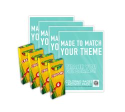 Custom Theme Request Coloring Sheets Favor Packs, 4count