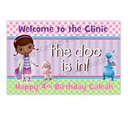 Doc McStuffins "The Doc Is In" Personalized Birthday Party Poster Signs