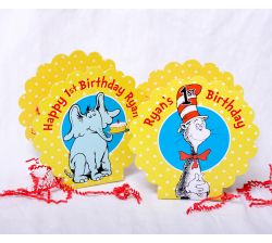 Dr Seuss Favorite Friends Birthday Party, Personalized Mini Table Decorations