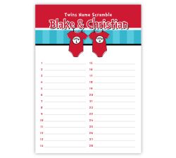Dr Seuss Thing 1 Thing 2 Onesies Twins Baby Shower Name Scramble Game