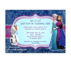 Frozen Ice Princess Birthday Party Invitation, 16 count