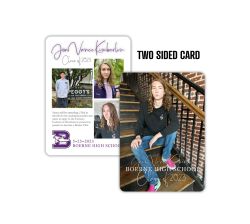Graduation Photo Card, Two Sided Print, Graduation High School and College Custom Printed Announcement and Invitation