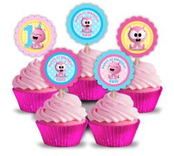 BabyFirst Baby Gaa Gaa Party Personalized Cupcake Toppers