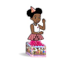 Gracie's Corner two piece large table centerpiece with character pick topper. Personalized for your child's Gracie's Corner Party decoration. :)