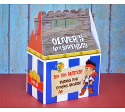 Jake & the Neverland Pirates Bucky Box Personalized Gable Box Party Favor