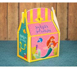 Little Mermaid Treasure Chest Personalized Party Favor Box