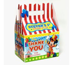Mickey Mouse Circus Carnival Birthday Party Favor Gable Box