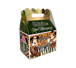 Mickey & Minnie Mouse Jungle Safari Birthday Party Gable Favor Box