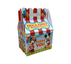 Minnie and Mickey Twins Circus Carnival Party Favor Box