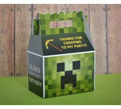 Minecraft Creeper Gable Favor Box