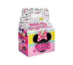 Minnie Mouse Happy Helpers Birthday Party Favor Gable Box - Pink and Lavender