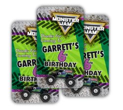 Monster Jam Grave Digger Monster Truck Party Personalized Favor Tags