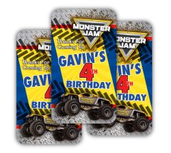Monster Jam Party Personalized Favor Tags