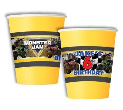 Monster Jam Party Personalized Party Cups