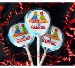 Party Hats Theme Birthday Personalized Lollipop Favors