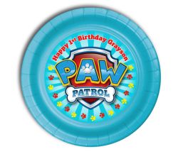 Paw Patrol Birthday Personalized Party Plates, 7 inch, 12 count 
