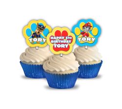 Paw Patrol Birthday Party Cupcake Picks-Toppers
