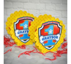 Paw Patrol FIRST Birthday Party Personalized Mini Table Decorations