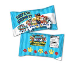 Paw Patrol Party Chip Bags, Paw-ty Snacks, Personalized Chips Bags, Food labels