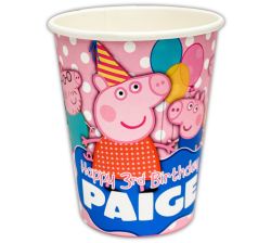 Peppa Pig Personalized Party Cups