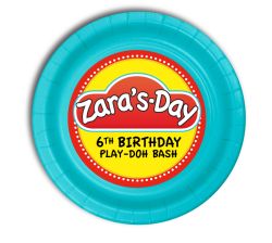 Play-Doh Personalized Party Plates, 7 inch, 12 count