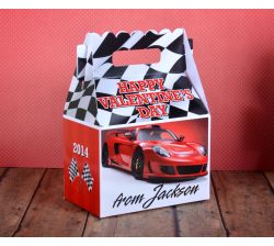 Red Hot Race Car Valentine's Day Treat Box
