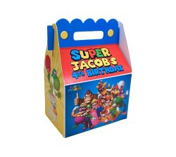 Super Mario Bros Party Personalized Gable Box Party Favor
