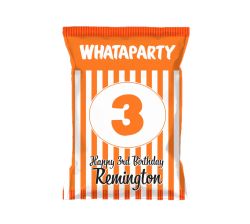 Whataburger theme Party, Whataparty Theme, whatabirthday, whatababy, What-a-Party, Personalized Chip Bags Pouches, custom party snacks, whataburger party labels