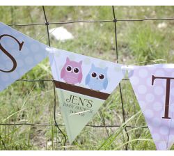 WHOO Loves Baby Owl Theme Personalized It's Twins Baby Shower Banner