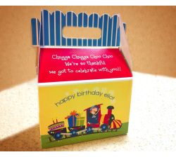 Birthday Train Personalized Gable Box Favor