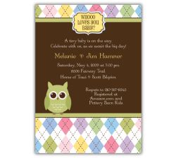 Whoo Loves You Baby Shower Invitation, matches theme from Party City