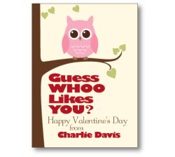 Guess Whoo Owl Personalized Valentine