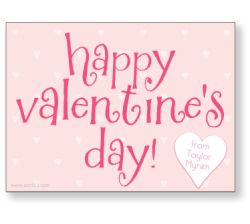 Pink Dots Personalized Valentine