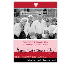 Color Bands Photo Valentine’s Day Photo Card