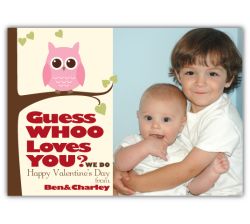 Guess WHOO Owl Valentine’s Day Photo Card