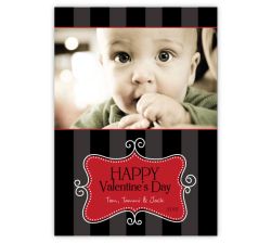 Sweet Swirly Message Valentine’s Day Photo Card