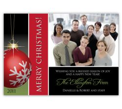 Stunning Salutation Corporate Holiday Photo Card