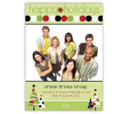 Cheery Trees Corporate Holiday Photo Card