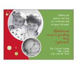 Blissful Bubbles Multi-Photo Christmas Card