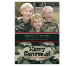 Camo Christmas Photo Card