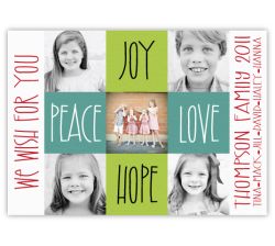 Canvas Squares Multi Photo Holiday Card