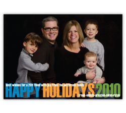 Clean Cut Happy Holidays Photo Card